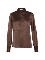 Stretch Silk Satin Shirt