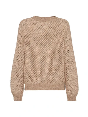 Mohair, Cotton and Wool Dazzling Mesh Sweater