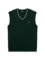 Cable-Knit Cotton Sweater Vest