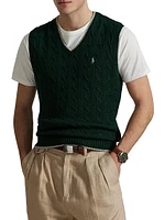 Cable-Knit Cotton Sweater Vest