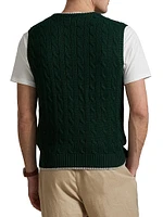 Cable-Knit Cotton Sweater Vest