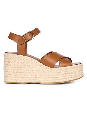 Isla Leather Wedge Sandals