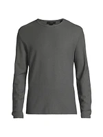 Cotton Pique Crewneck T-Shirt