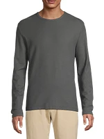 Cotton Pique Crewneck T-Shirt