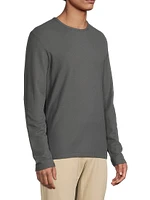 Cotton Pique Crewneck T-Shirt