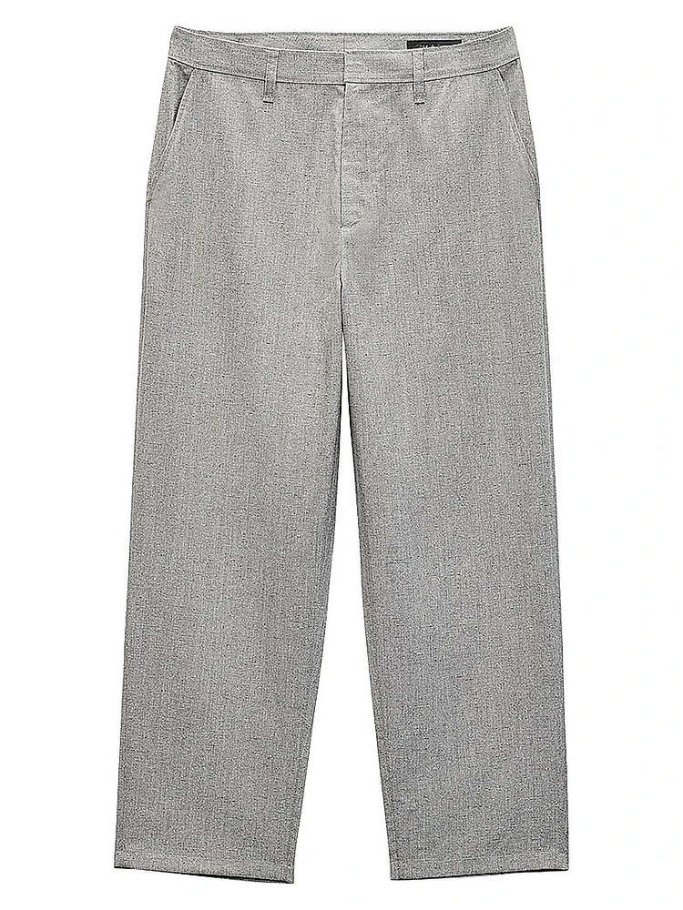 Donegal Wool-Blend Wide-Leg Pants