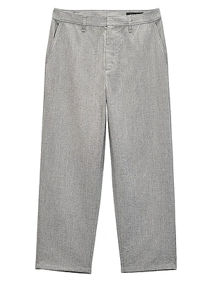 Donegal Wool-Blend Wide-Leg Pants