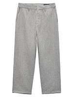 Donegal Wool-Blend Wide-Leg Pants