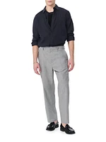 Donegal Wool-Blend Wide-Leg Pants