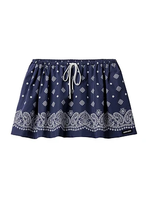Bandana Print Poplin Miniskirt
