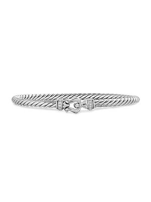 Cable Flex Buckle Bracelet Sterling Silver