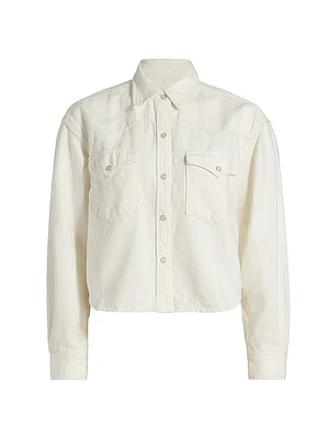 Stretch Cotton Crop Jacket