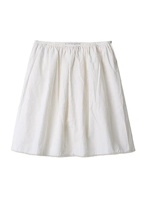 Slubbed Poplin Skirt