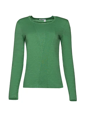 Long-Sleeve Cotton Slub Tee