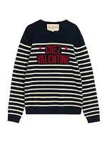 Wool Sweater with Jacquard Motif