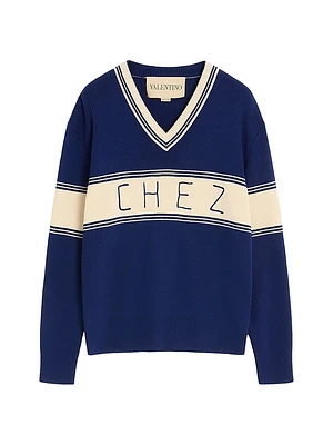 Wool and Cotton Sweater with Pattern
