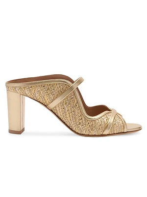Norah 70MM Metallic Raffia Sandals