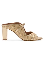 Norah 70MM Metallic Raffia Sandals
