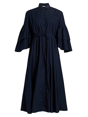 Fiesta Cotton Midi-Shirtdress