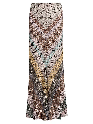 Zig-Zag Knit Maxi Skirt