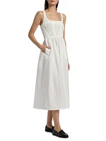 Kori Mix-Media Midi-Dress
