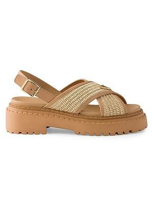 Crochet and Leather Sandals