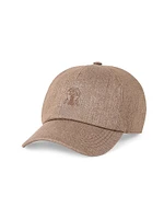 Sparkling Twill Baseball Cap with Embroidered Logo