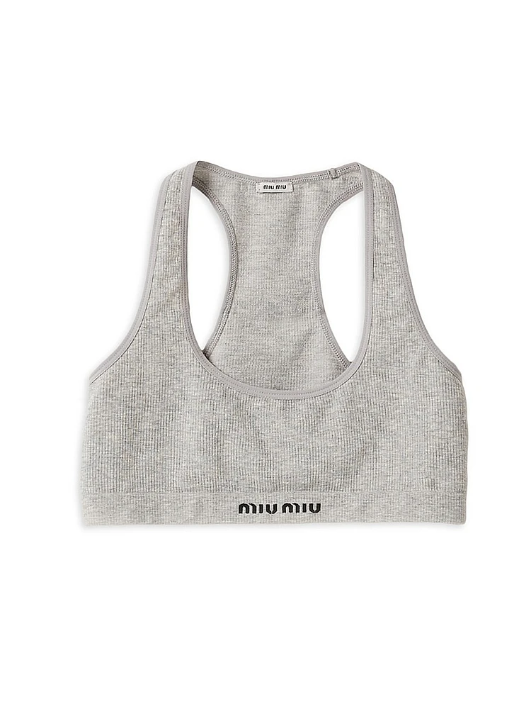 Seamless Mélange Racerback Crop Top