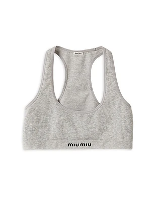 Seamless Mélange Racerback Crop Top