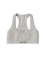 Seamless Mélange Racerback Crop Top