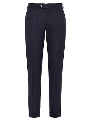 Virgin Wool Flannel Italian Fit Trousers