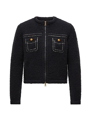 Down-Filled Cardigan Wool & Cotton