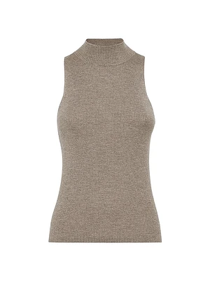 Sparkling Cashmere Lightweight Rib Knit Top