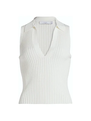 Kenzie Sleeveless Polo Knit Top