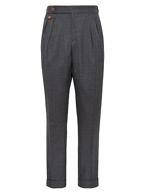 Virgin Wool Fresco Tailor Fit Trousers