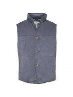 Suede Down Vest