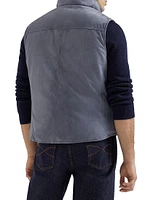 Suede Down Vest