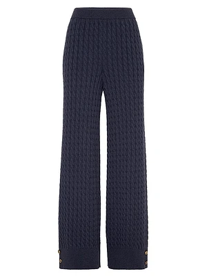 Cashmere Cable Knit Trousers