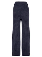 Cashmere Cable Knit Trousers