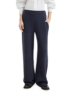 Cashmere Cable Knit Trousers
