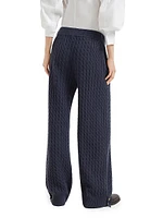 Cashmere Cable Knit Trousers