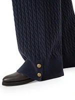 Cashmere Cable Knit Trousers