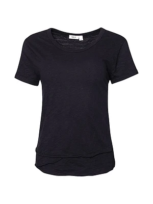 Mock Layer Raw Hem Tee