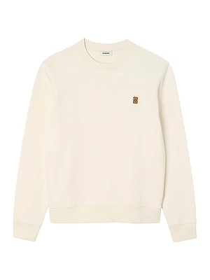 Oversized Sweatshirt with Leather Patch