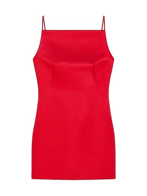 Mini Straps Dress Satin