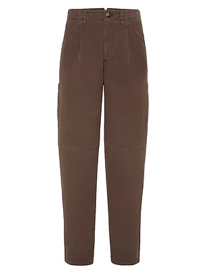 Twisted Cotton Gabardine Ergonomic Trousers