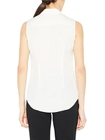 Tanelis Modern Silk Sleeveless Blouse