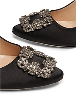 Hangisi 70MM Crystal-Embellished Satin Pumps