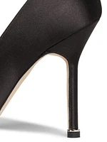 Hangisi 70MM Crystal-Embellished Satin Pumps