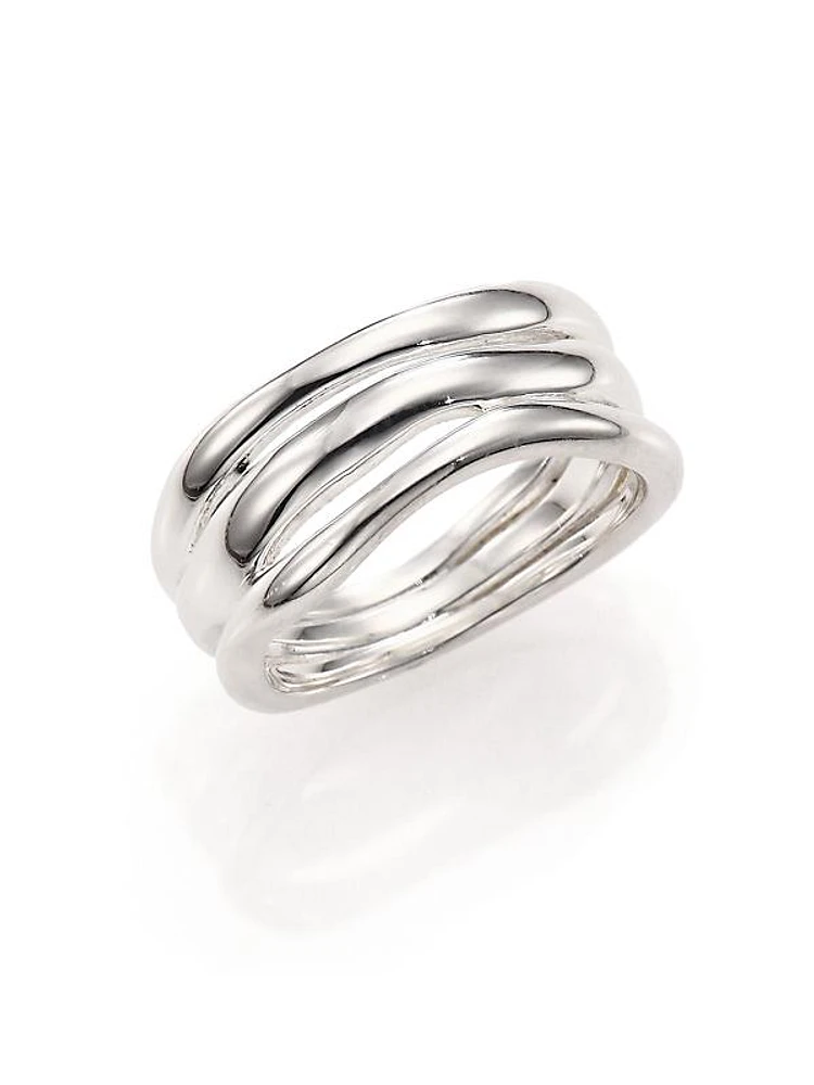 Glamazon Sterling Silver Triple-Band Ring